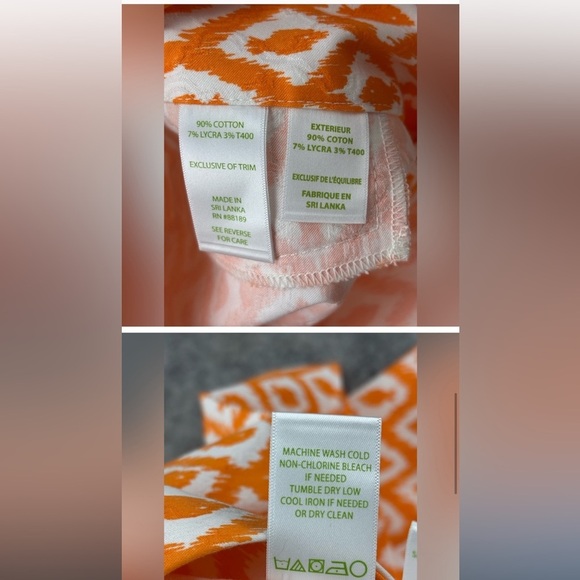 Women’s LILY PULITZER The Ellie short orange geometric ‘little fish” size 2. - Picture 8 of 8